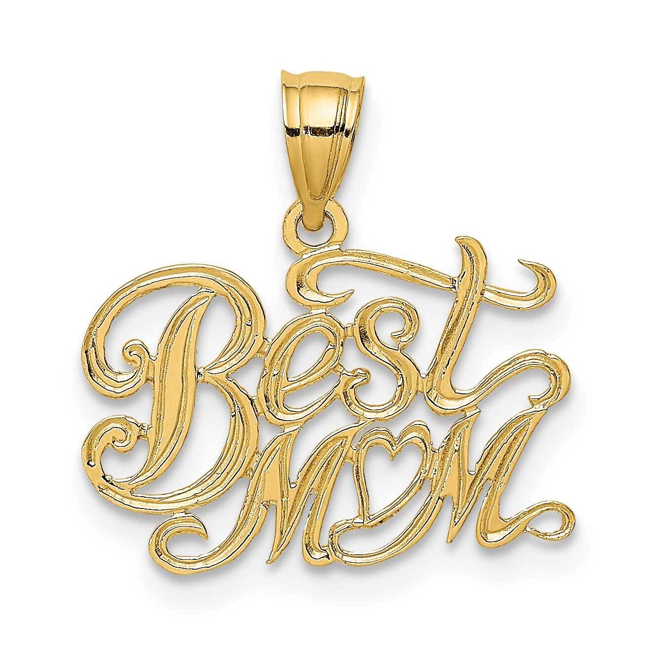 Best Mom Charm 14k Gold K2664