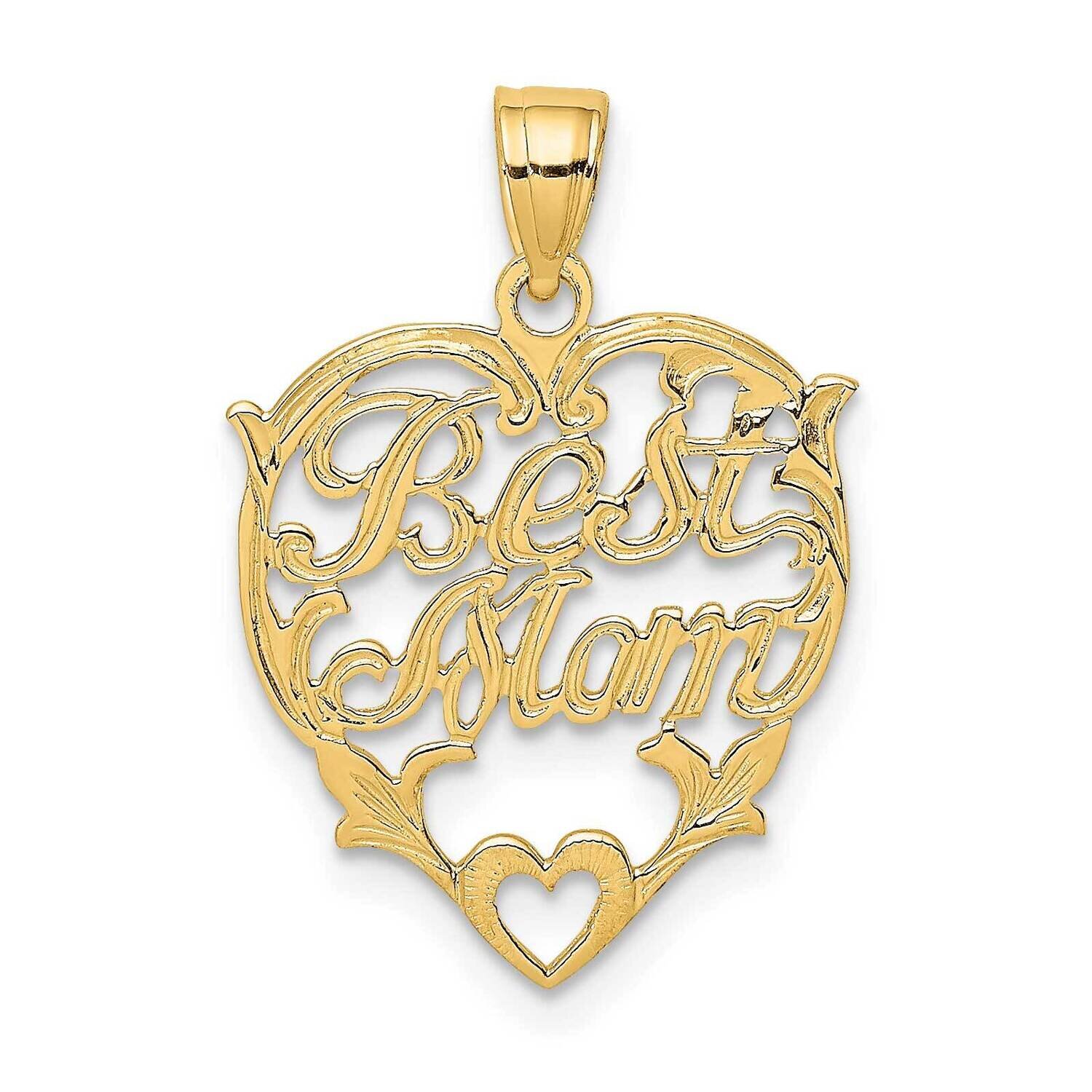 Best Mom Heart Charm 14k Gold K2665, MPN: K2665, 637218024360