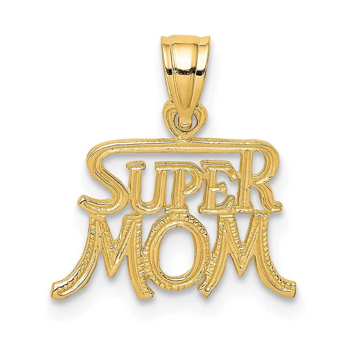 Super Mom Charm 14k Gold K2667