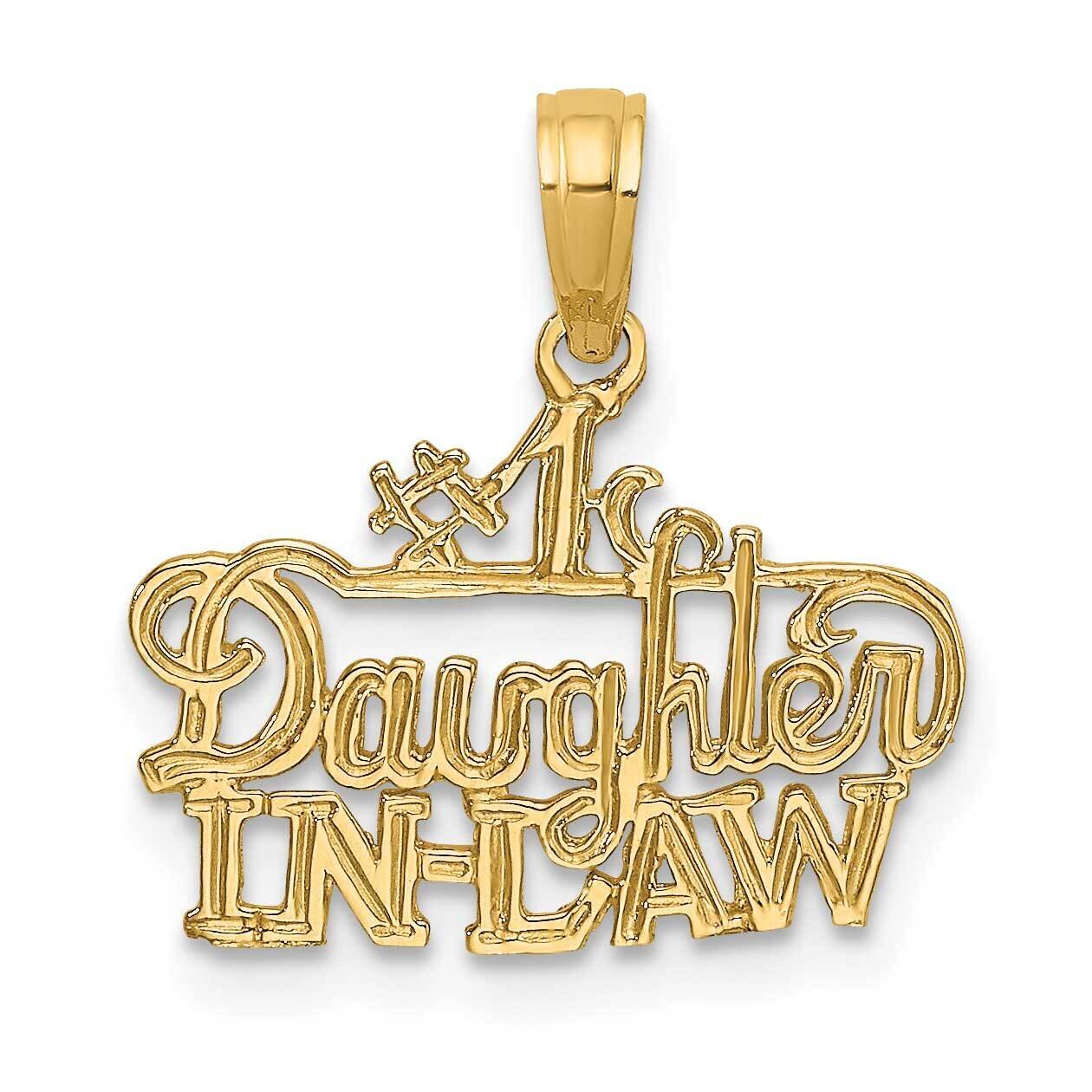 #1 Daughter-In-Law Charm 14k Gold K2689