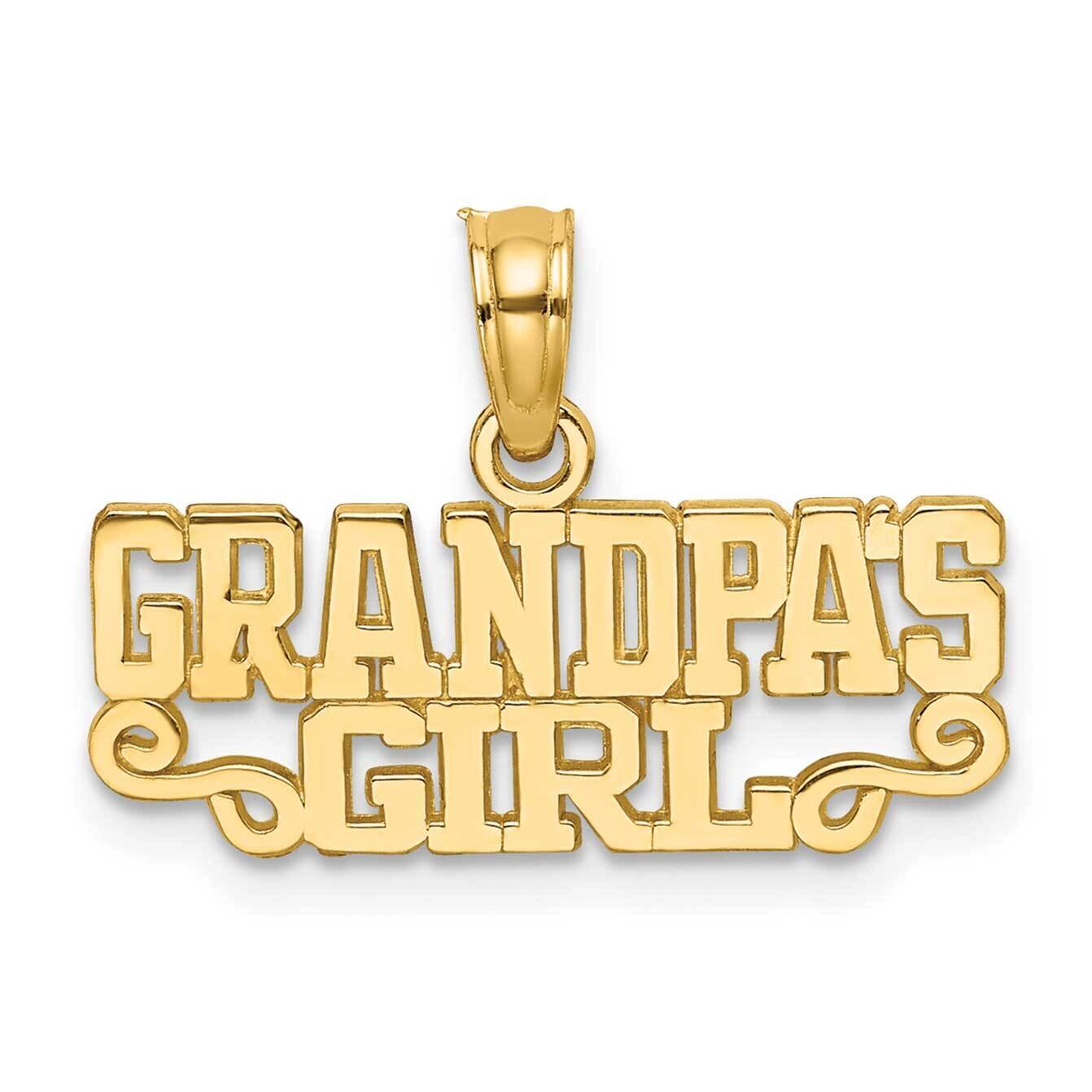 Grandpa&#39;S Girl Charm 14k Gold K2698