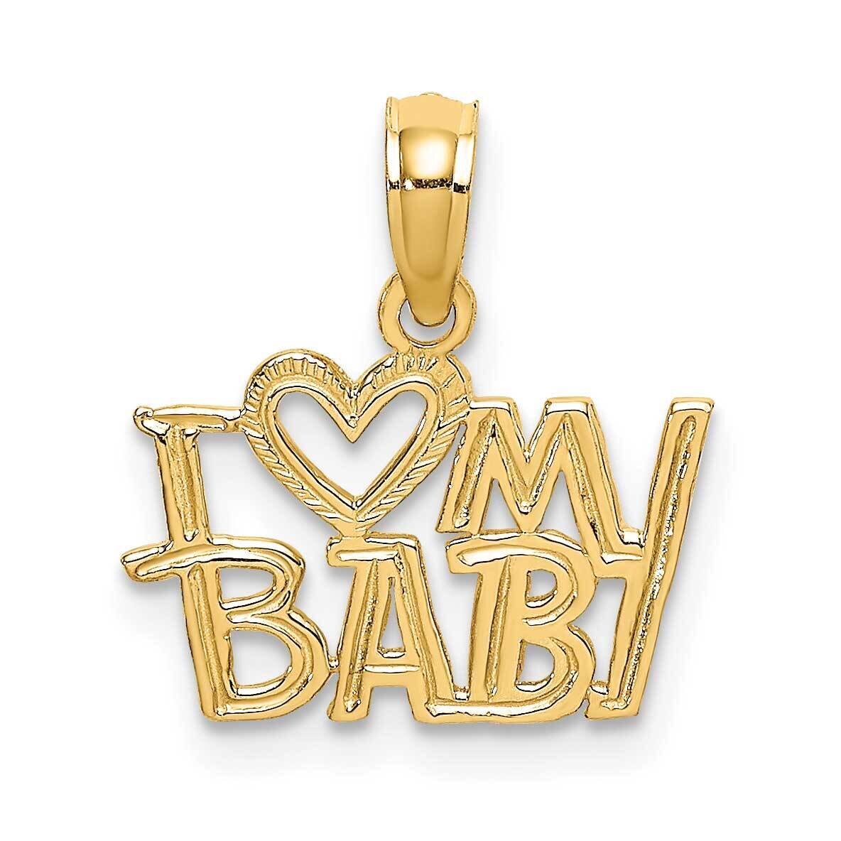 I Heart My Baby Charm 14k Gold K2704