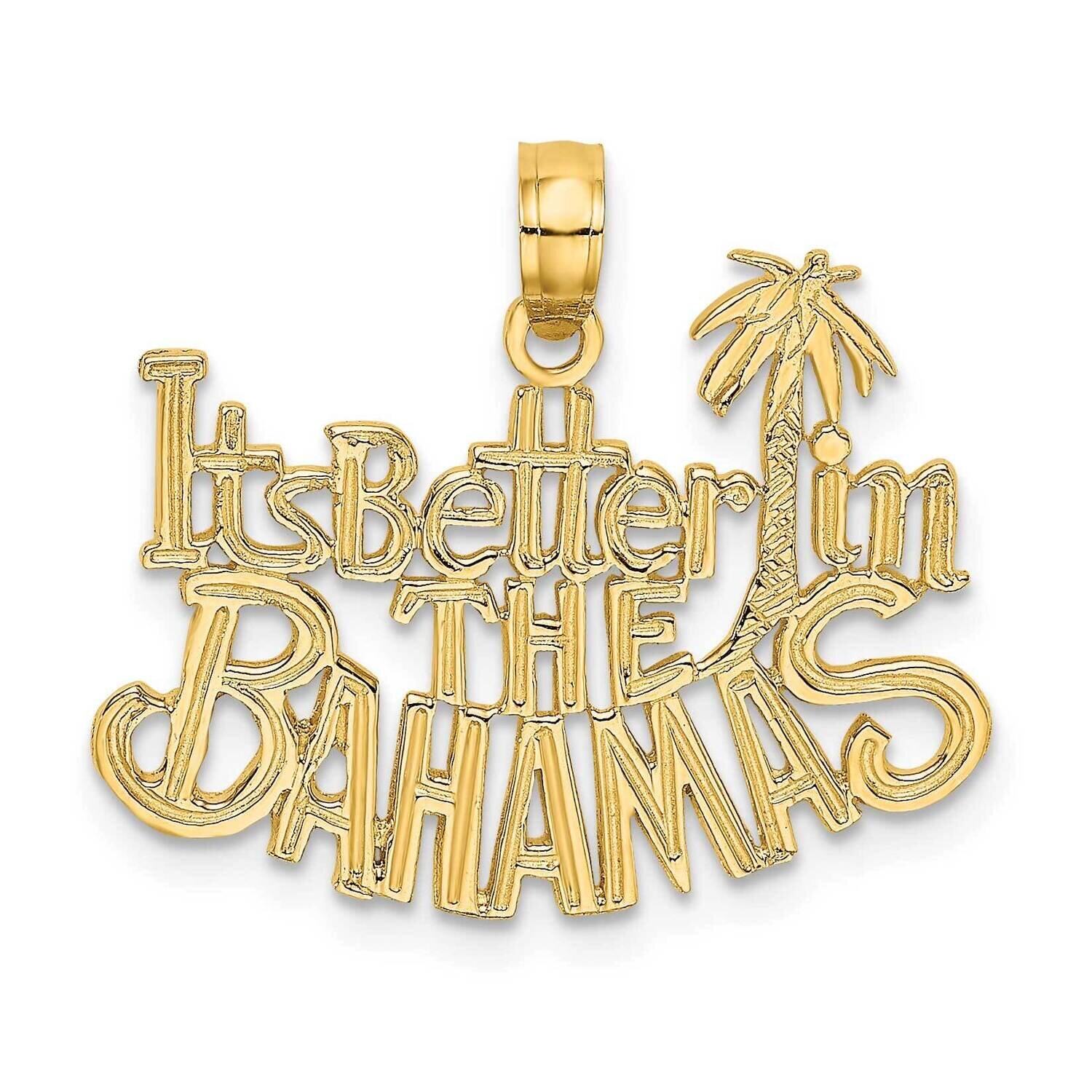 It'S Better In The Bahamas Charm 14k Gold K2883