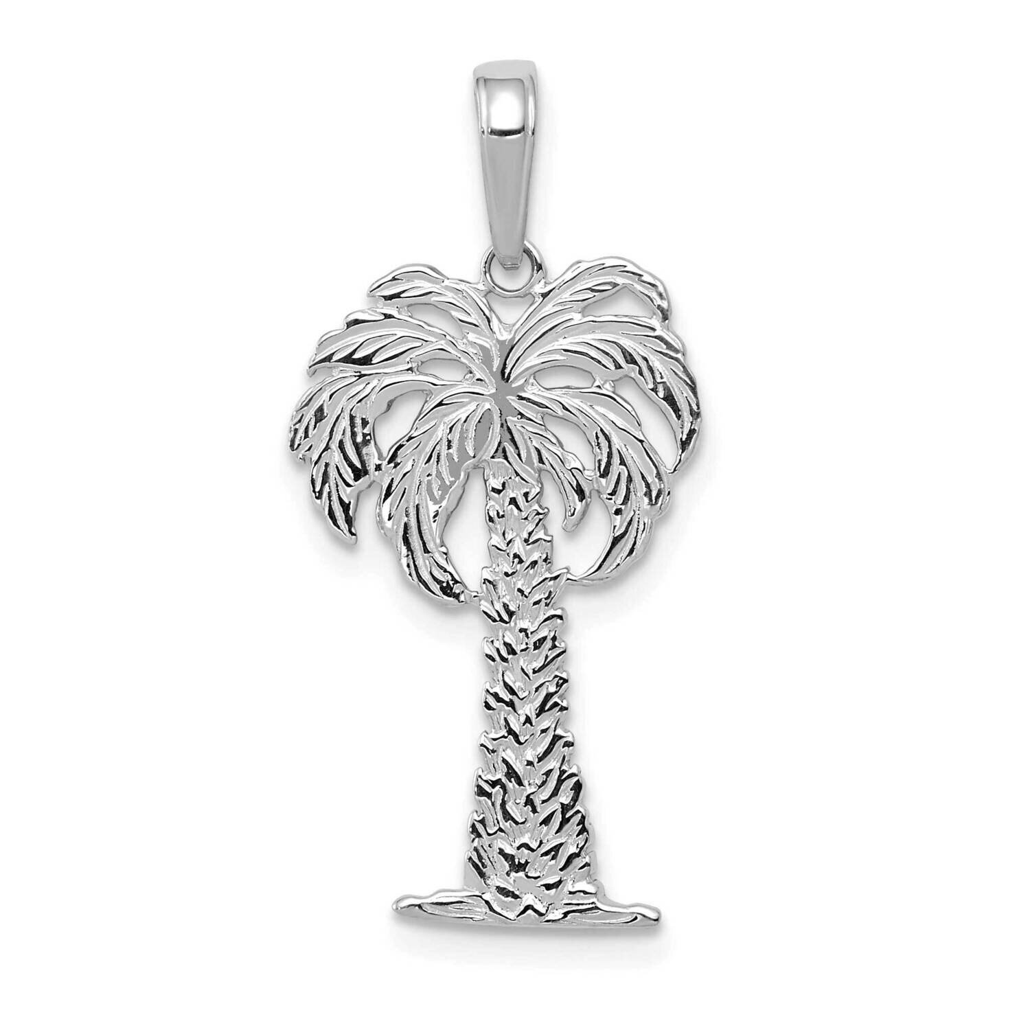 Palm Tree Pendant 14k White Gold K2887W, MPN: K2887W, 196904086551