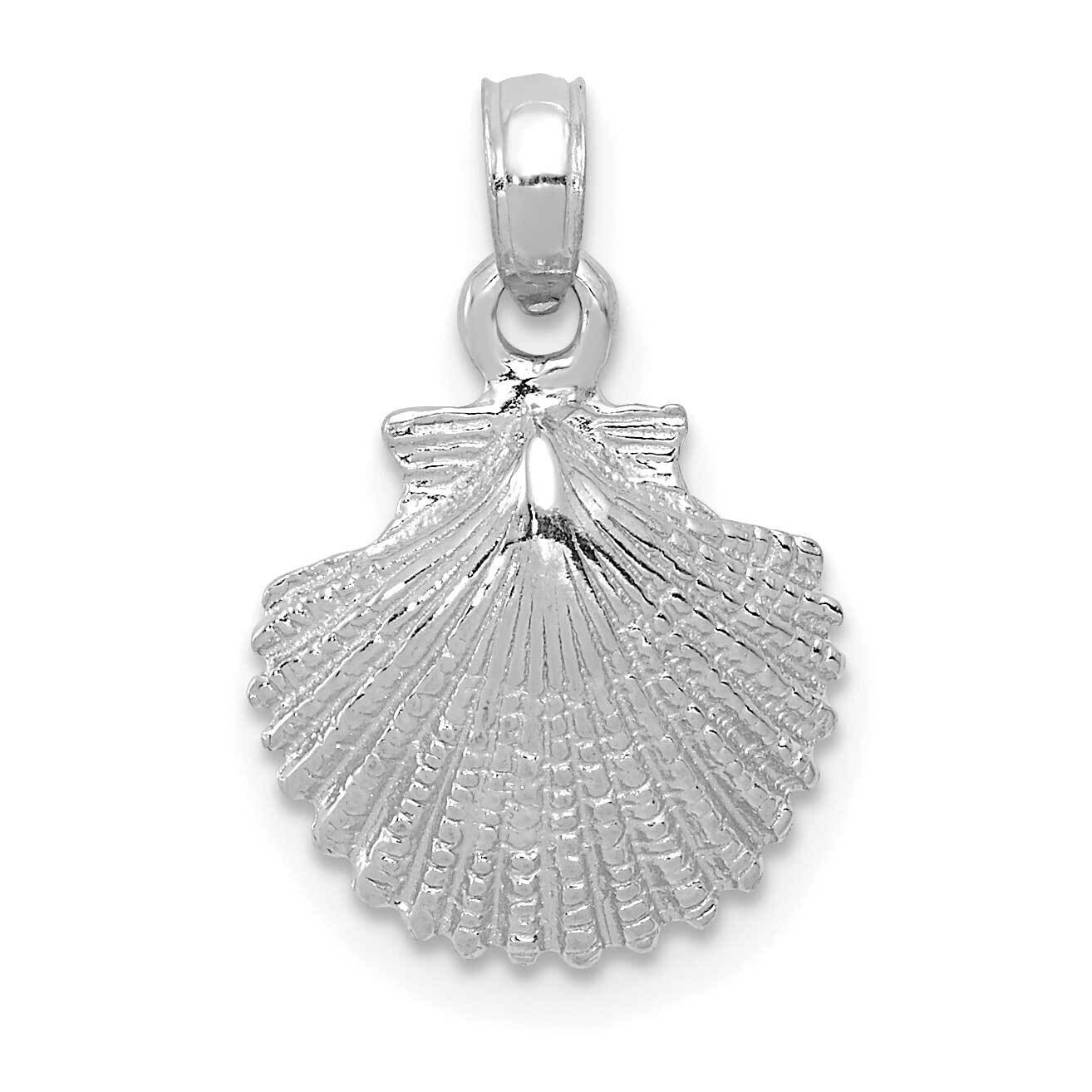 Scallop Shell Pendant 14k White Gold K2968W, MPN: K2968W, 196904089767