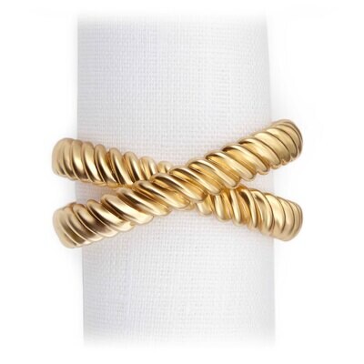 L&#39;Objet Gold Deco Twist Napkin Holder, MPN: NJ3201, 816279012640