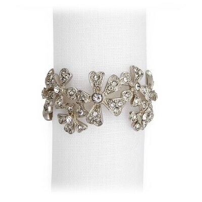 L&#39;Objet Platinum with White Crystals Garland Napkin Holder, MPN: NJ7000,