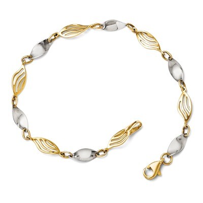 Leslie&#39;s Bracelet 7 Inch - 14k Gold Two-tone HB-3907-7, MPN: 3907-7, 886774568539