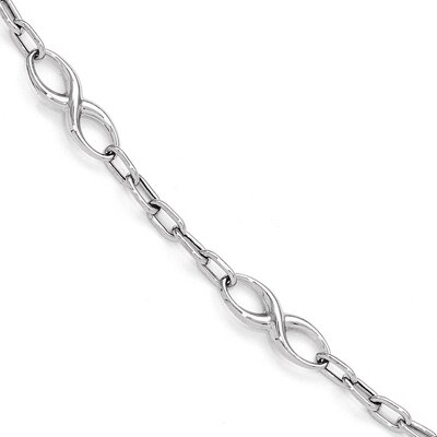 Leslie&#39;s Polished Link Bracelet 7.5 Inch - 10k White Gold HB-10LF511-7.5, MPN: 10LF511-7.5, 8867745…