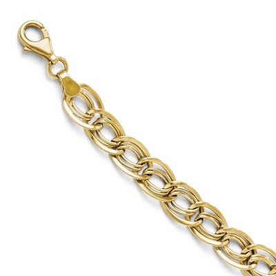 Leslie&#39;s Triple Link Flat Curb Bracelet 7.25 Inch - 10k Gold HB-5255-7.25, MPN: 5255-7.25, 88395753…