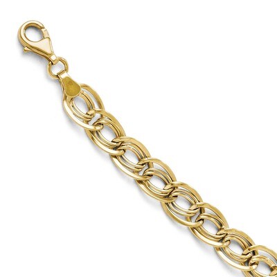 Leslie&#39;s Triple Link Flat Curb Bracelet 8 Inch - 10k Gold HB-5255-8, MPN: 5255-8, 883957494951