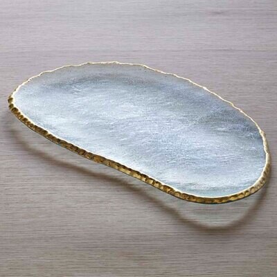 Annieglass Edgey Large Cheese Slab 15 3/4 x 9 Inch - Gold, MPN: E127G, UPC: