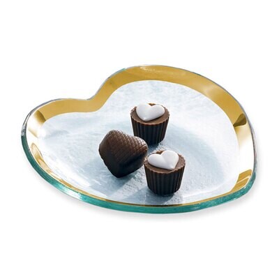 Annieglass Hearts Plate 7 Inch - Gold, MPN: CSH102G, UPC: