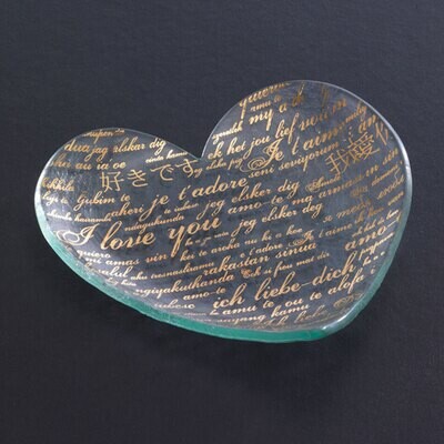 Annieglass Hearts Plate Sweet Nothings 7 Inch - Gold, MPN: CSH206G, UPC: