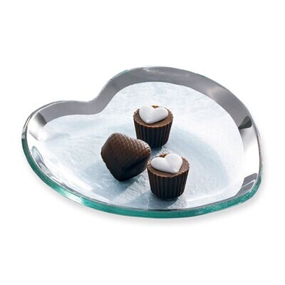 Annieglass Hearts Plate 7 Inch - Platinum, MPN: CSH102P, UPC:
