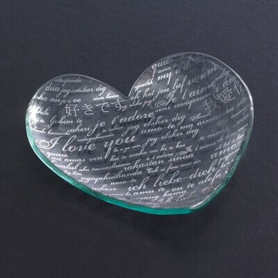 Annieglass Hearts Plate Sweet Nothings 7 Inch - Platinum, MPN: CSH206P, UPC: