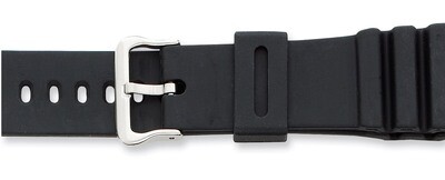 22mm Black Polyurethane Sport Watch Band BA176, MPN: BA176, 883957009315