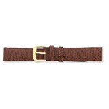 16mm Short Havana Lzrd Grain Leather Buckle Watch Band 6.75 Inch Gold-tone BA17S-16, MPN: BA17S-16,…