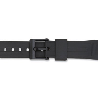 19mm Black Polyurethane Black Sport Watch Band BA190, MPN: BA190, 886774139685