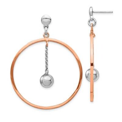 Rose gold-plated Circle Post Earrings Sterling Silver Rhodium-plated QE14408, MPN: QE14408, 8839579…