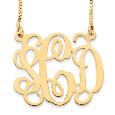 Monogram Plate Gold-plated Sterling Silver Laser High Polished XNA528GP, MPN: XNA528GP, 191101384691