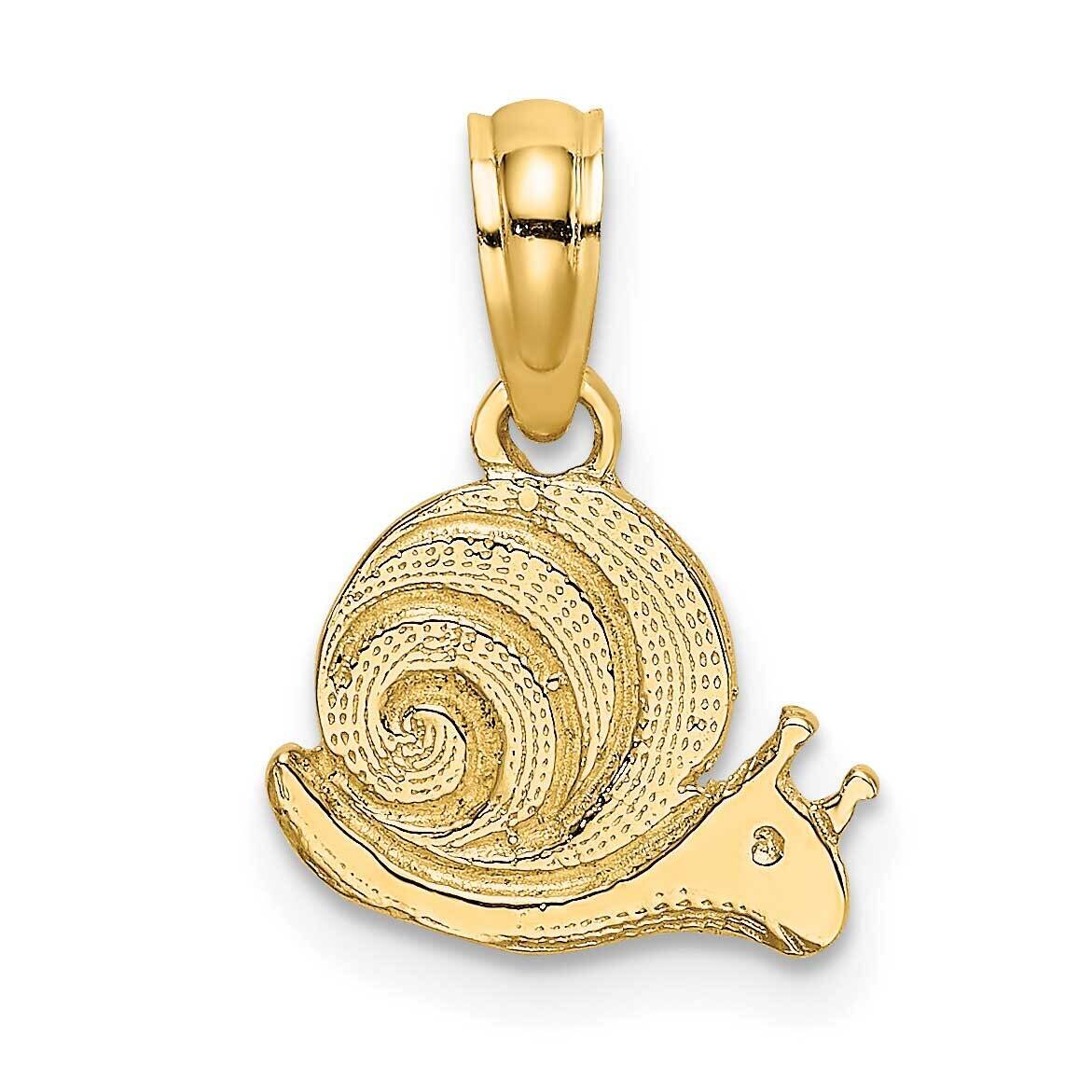 Mini Snail Charm 14k Gold Textured K3175, MPN: K3175, 637218000500