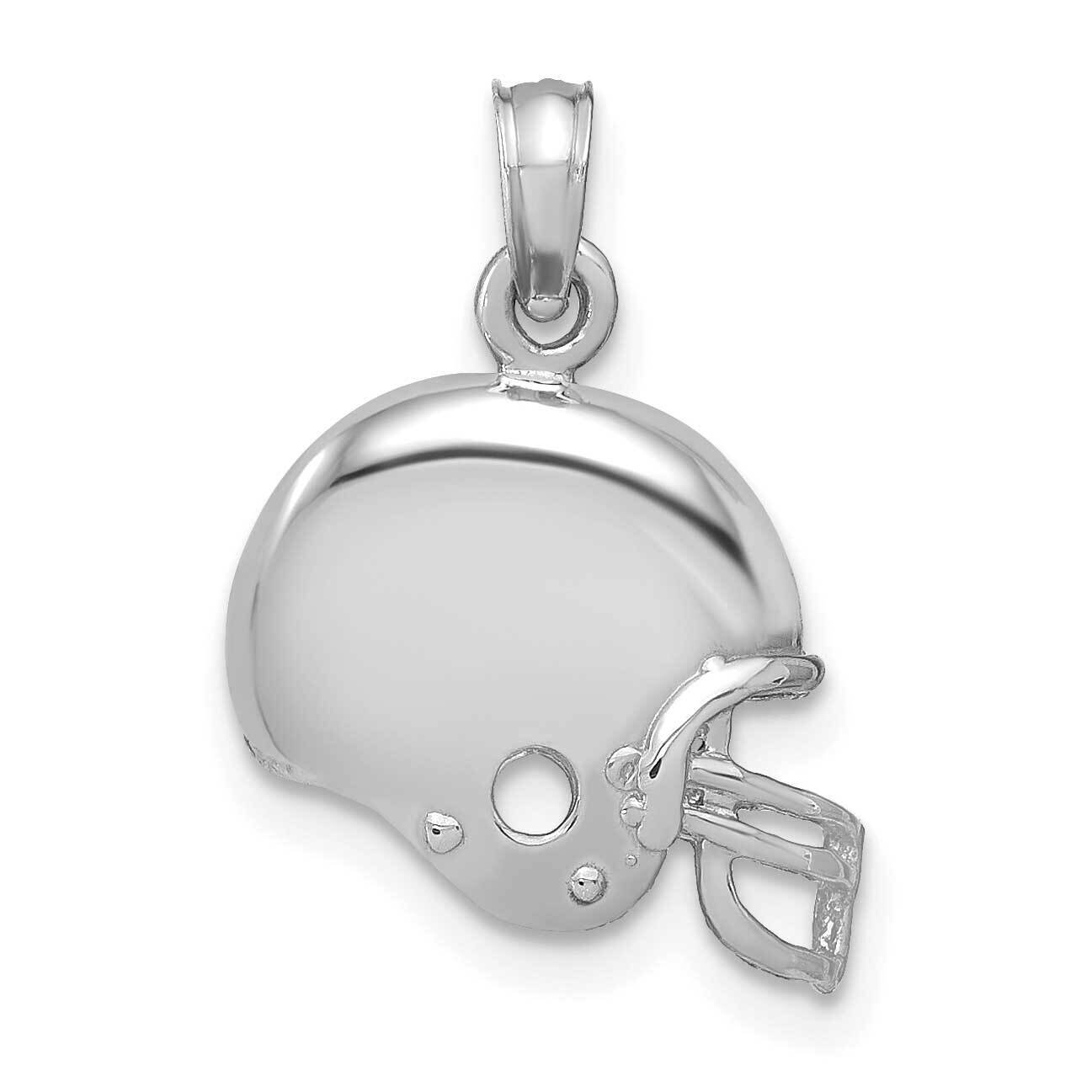 Football Helmet Pendant 14k White Gold K3604W, MPN: K3604W,