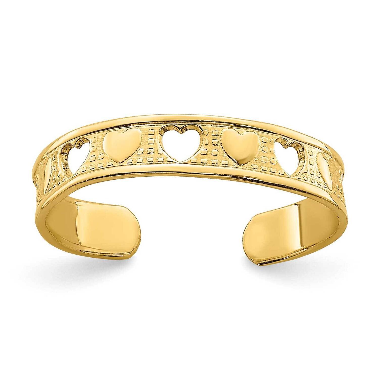Heart Design Toe Ring 14k Gold K3839