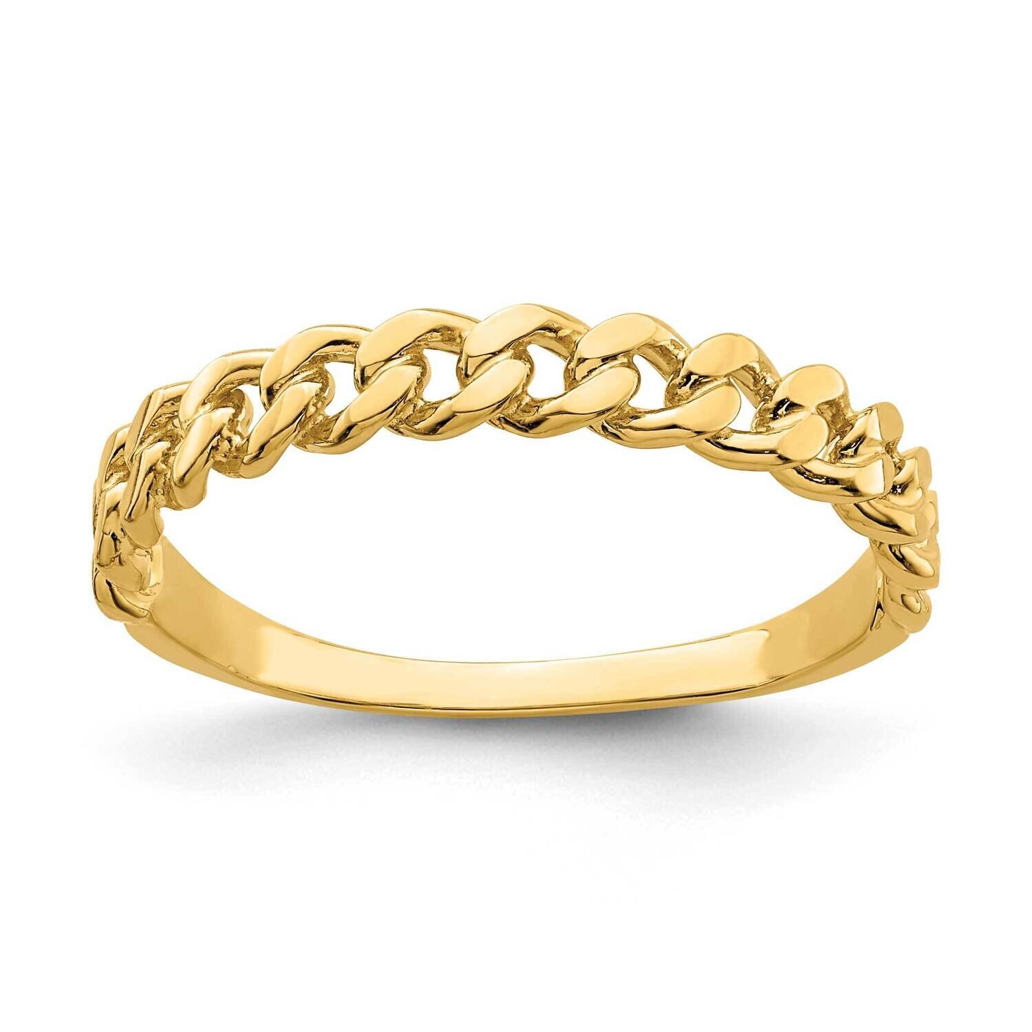 Chain Link Band Ring 14k Gold K3865, MPN: K3865, 637218050451