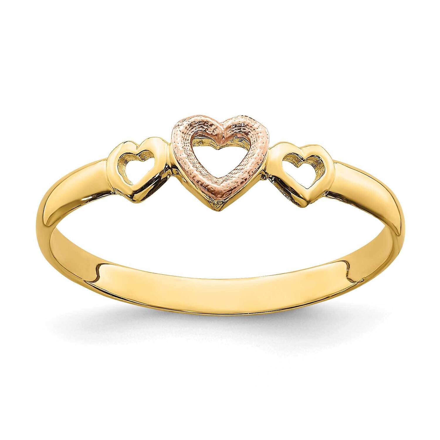 Tt Rose Yellow Gold Hearts Ring 14k Gold K3899, MPN: K3899, 637218030927