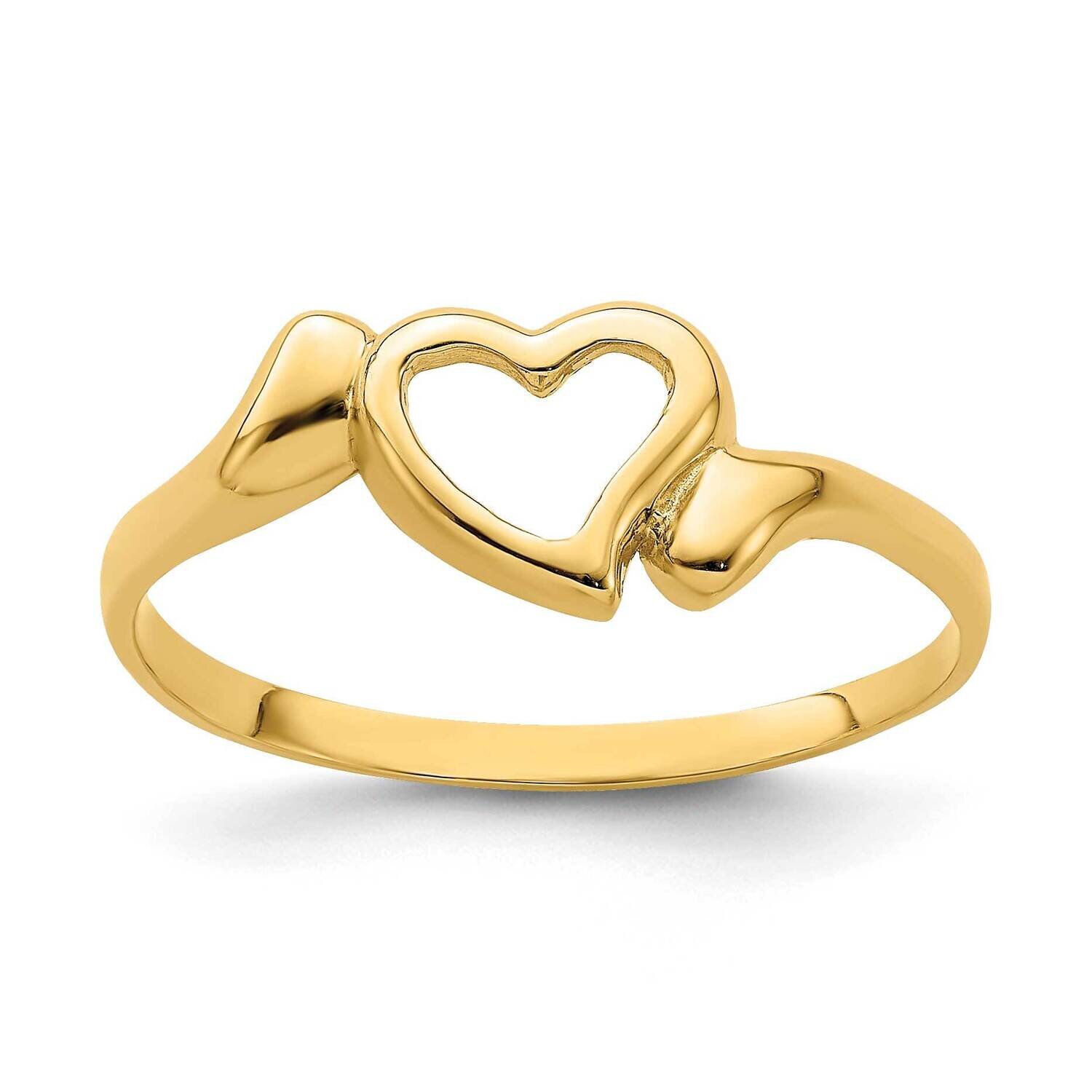 Open Heart with Swirl Ring 14k Gold K3914