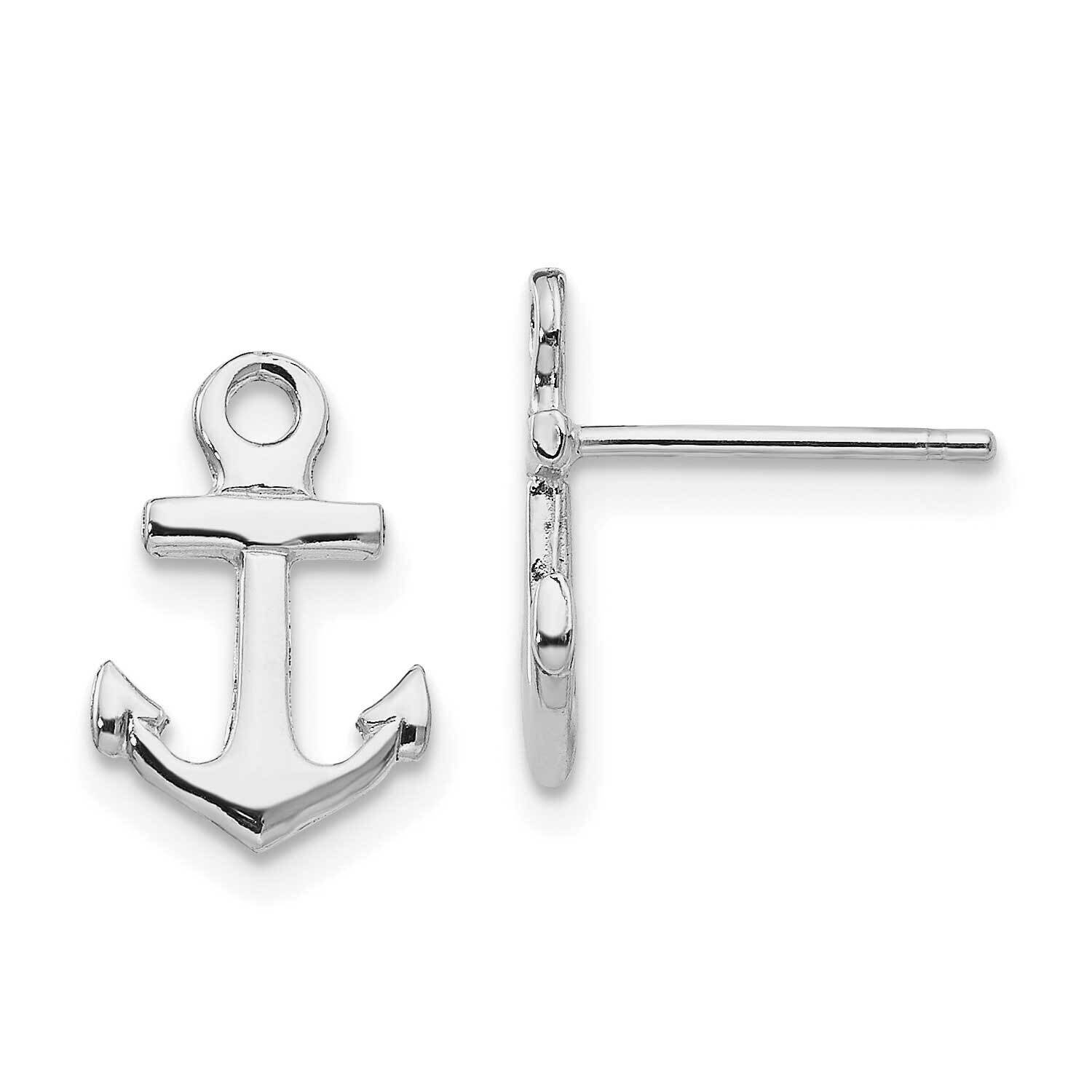 Anchor Post Earrings 14k White Gold K4502W, MPN: K4502W, 637218169726