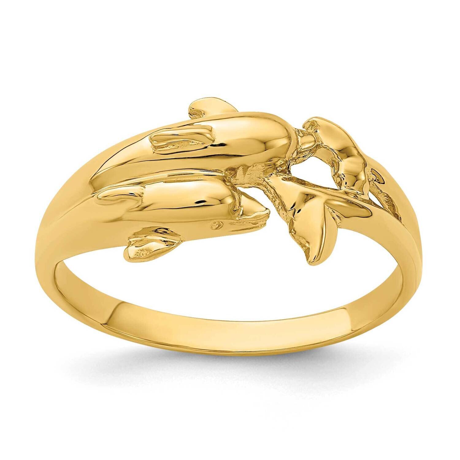 Double Dolphins Ring 14k Gold K4555, MPN: K4555, 637218014125