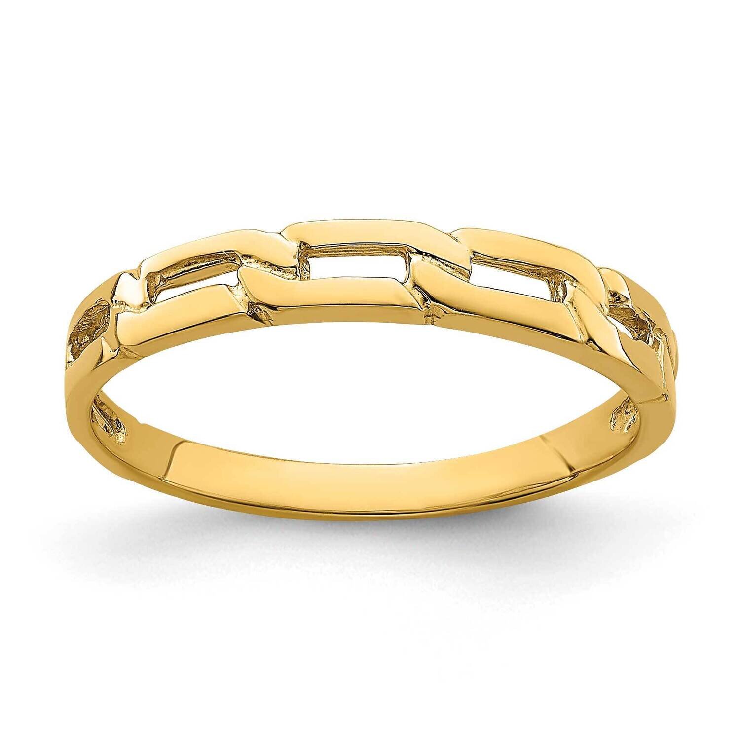 Five Chain Link Band Ring 14k Gold K4591