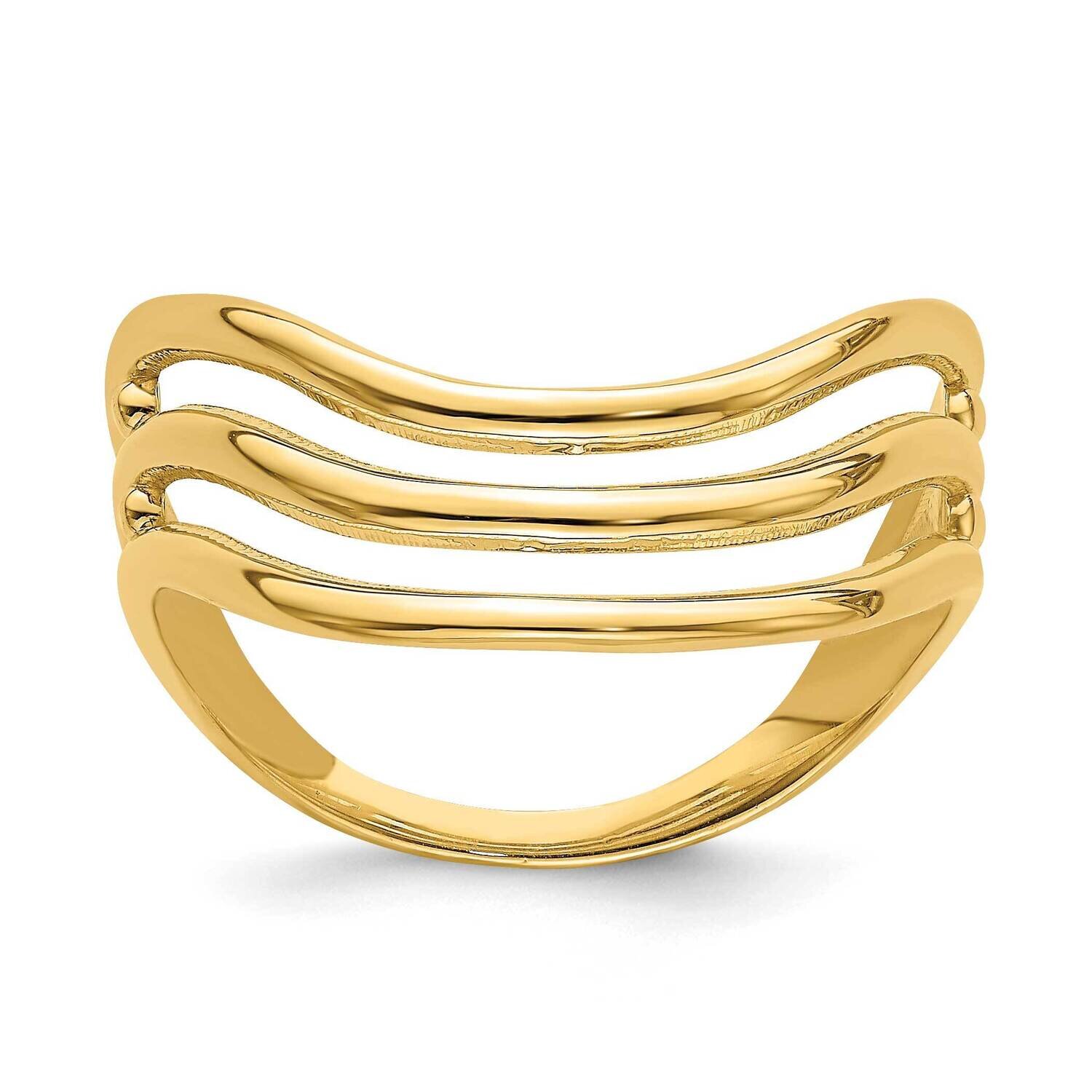 Triple Wave Fashion Thumb Ring 14k Gold K4593