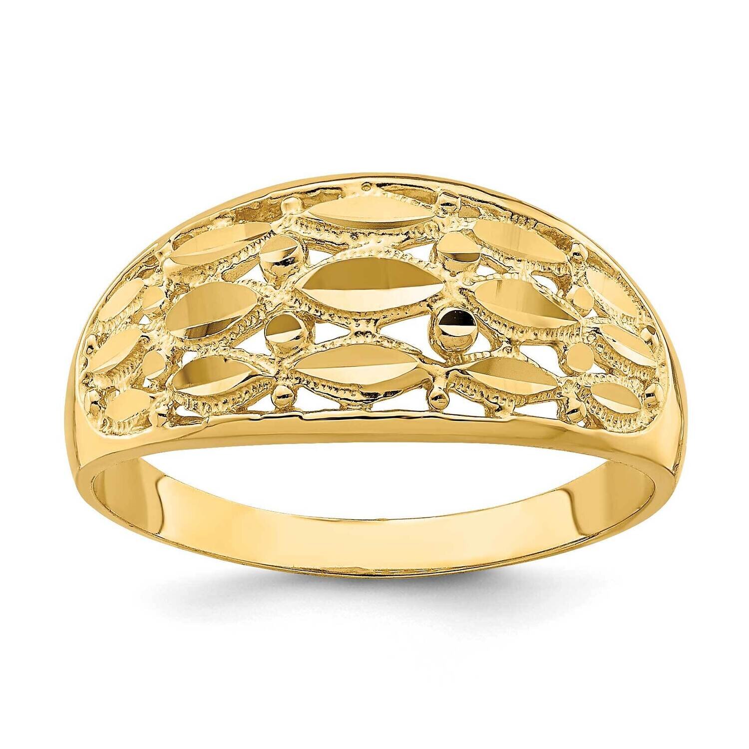 Marquise Design Ring 14k Gold Diamond-cut K4613, MPN: K4613, 637218059317