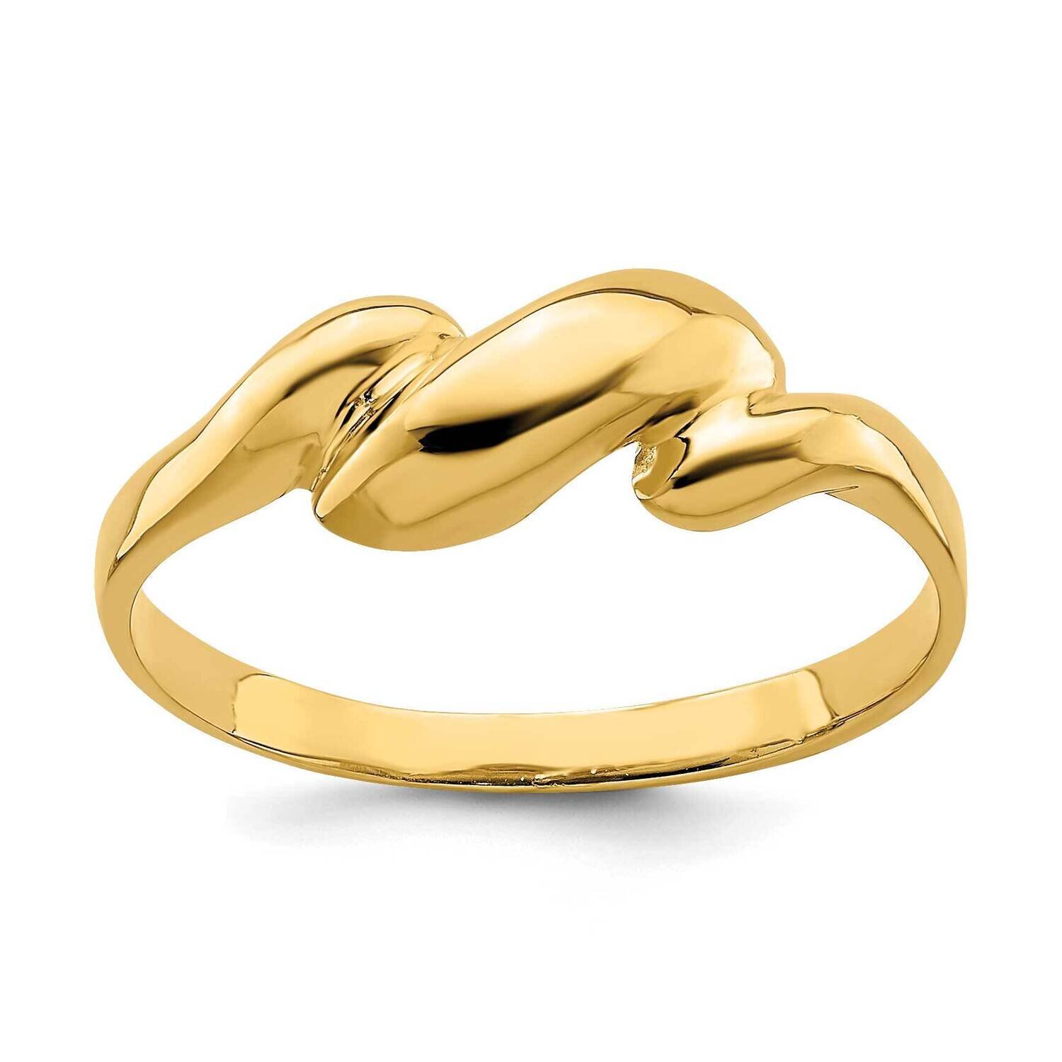 Curl-Top Dome Ring 14k Gold K4633, MPN: K4633, 637218004102