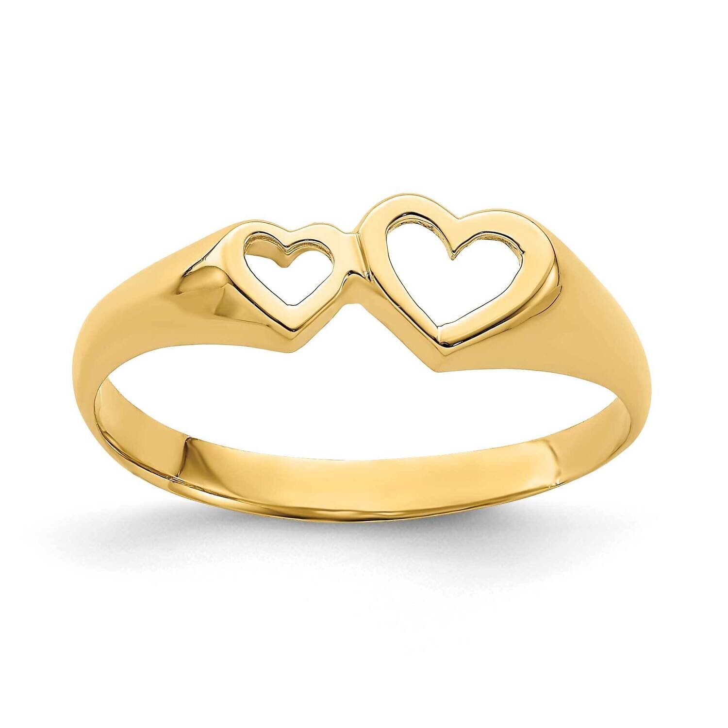 Double Heart Cut-Out Ring 14k Gold K4650, MPN: K4650, 637218082070