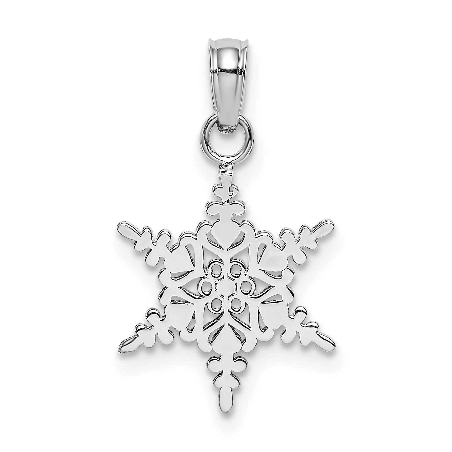 Small Snowflake Pendant 14k White Gold K4742W, MPN: K4742W, 637218162475