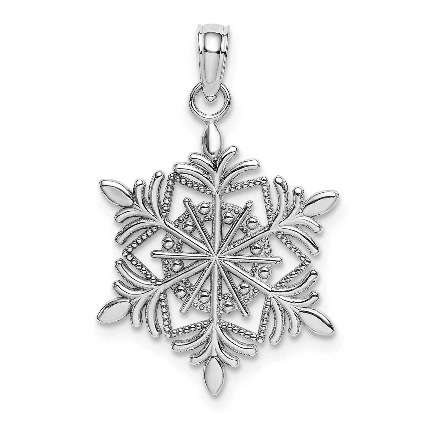 Snowflake Pendant 14k White Gold K4744W, MPN: K4744W, 637218162468