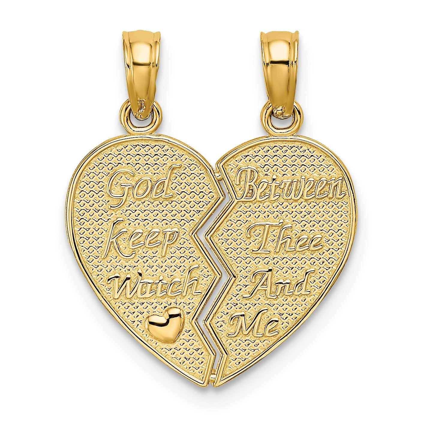 Break-Apart Keep Watch Over Me Heart Charm 14k Gold K5224, MPN: K5224, 637218166862