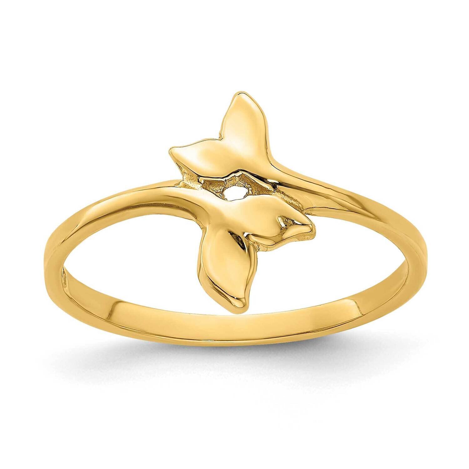 Gold Polished Double Whale Tale Ring 14k Gold K5765, MPN: K5765, 196904056820