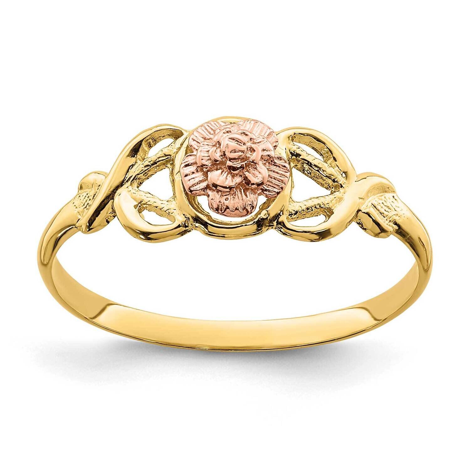 Polished Ring 14k Two-tone Gold K5778