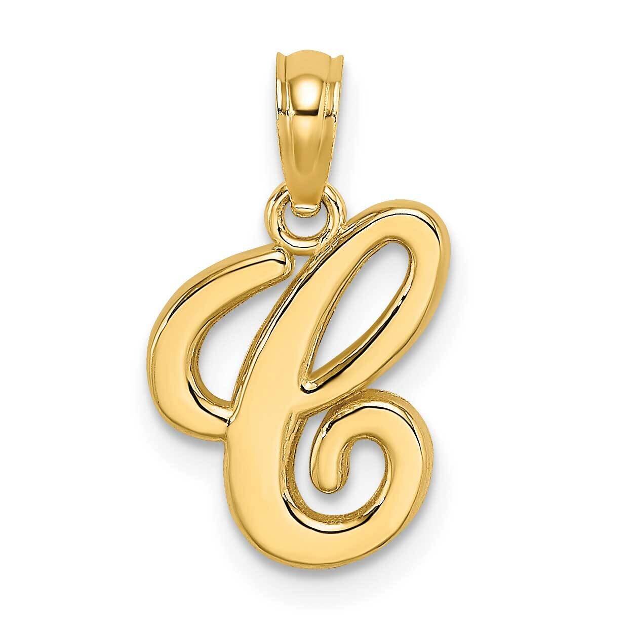 C Script Initial Charm 14k Gold Polished K6422C, MPN: K6422C, 637218007004