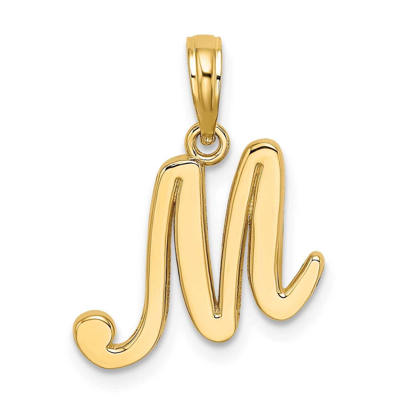 M Script Initial Charm 14k Gold Polished K6422M, MPN: K6422M, 637218007103