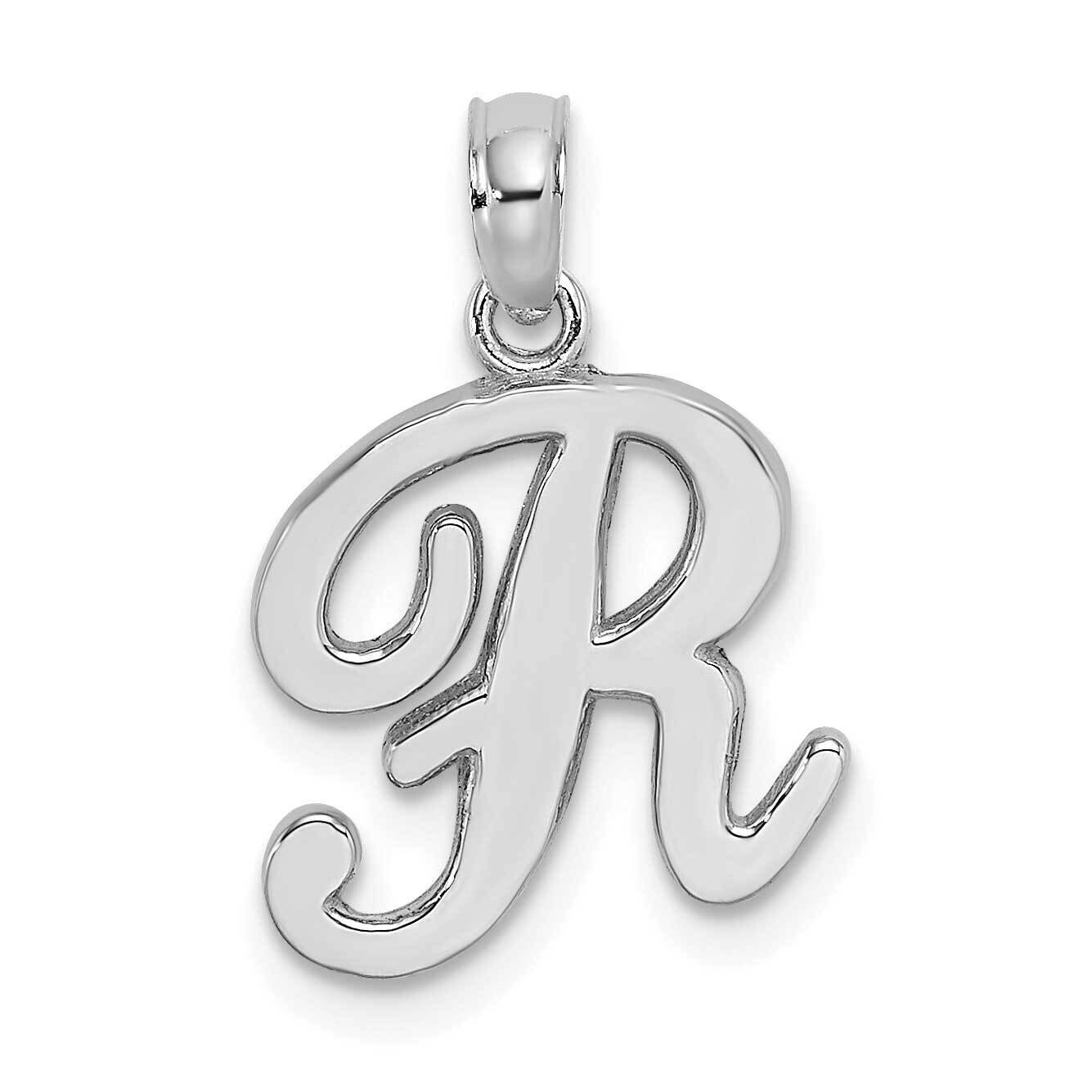 R Script Initial Charm 14k White Gold Polished K6422WR, MPN: K6422WR, 196904087022