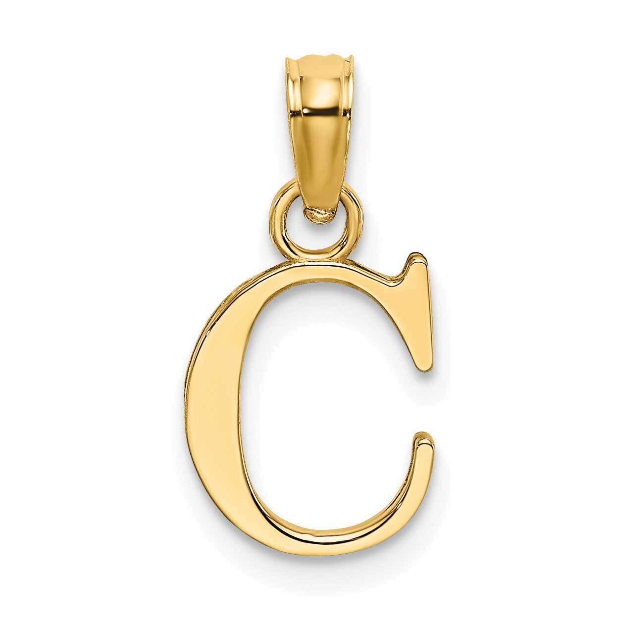 C Block Initial Charm 14k Gold Polished K6423C, MPN: K6423C, 637218007264