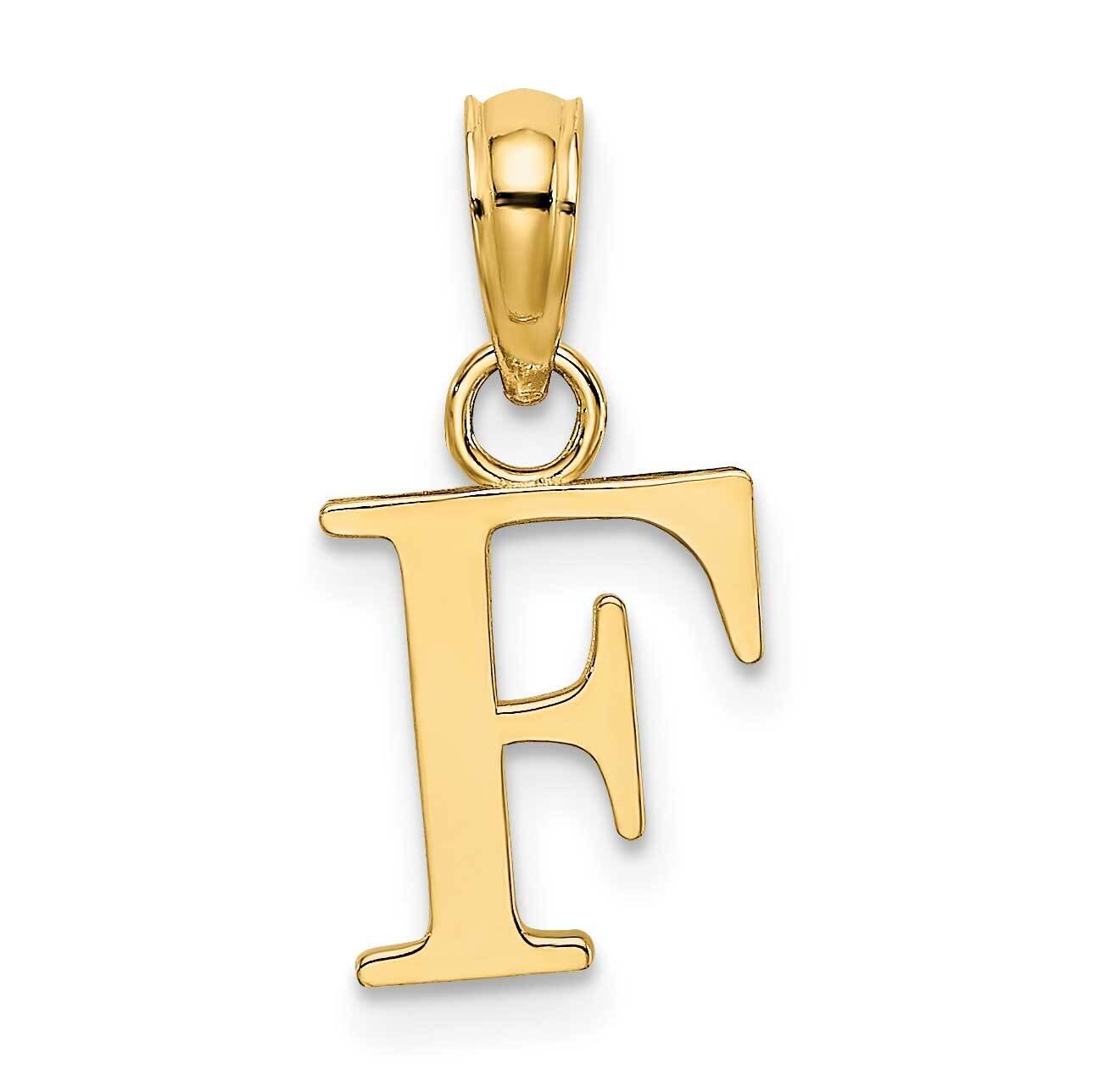 F Block Initial Charm 14k Gold Polished K6423F, MPN: K6423F, 637218007295