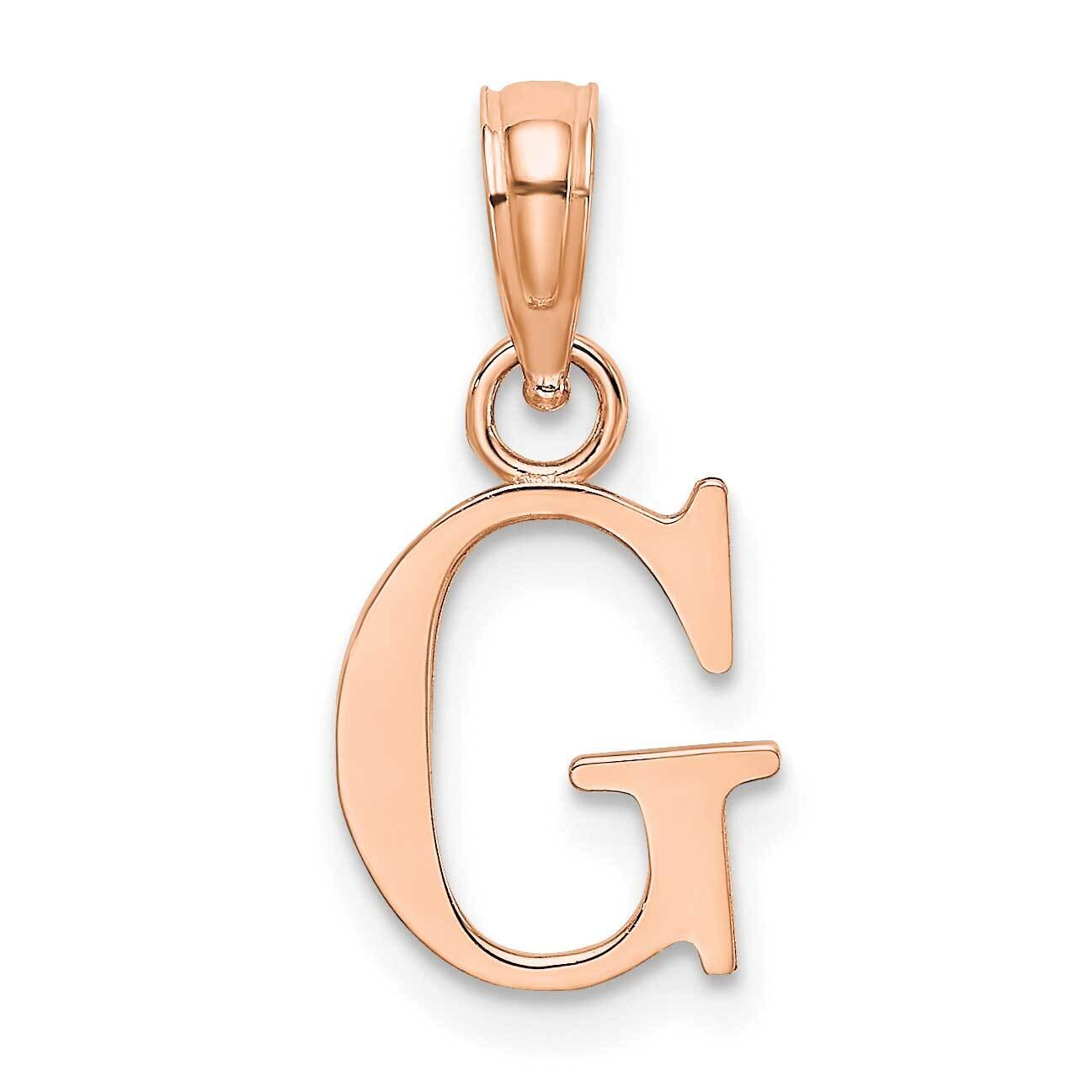 G Block Initial Charm 14k Rose Gold Polished K6423RG, MPN: K6423RG, 637218161447