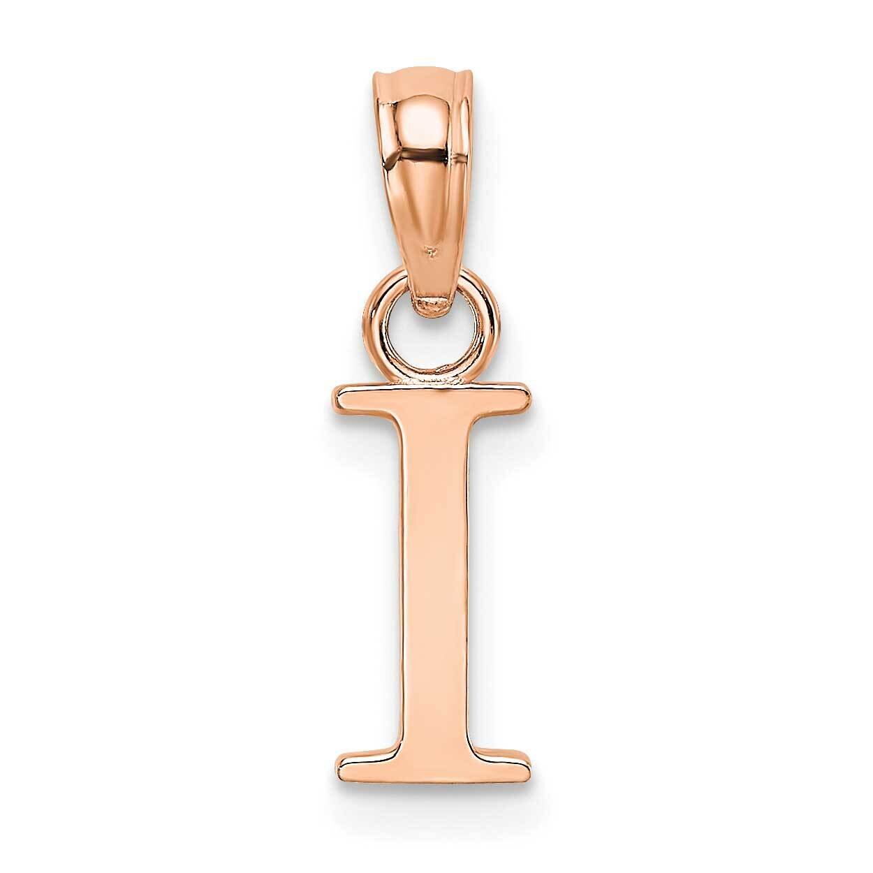 I Block Initial Charm 14k Rose Gold Polished K6423RI, MPN: K6423RI, 637218161461